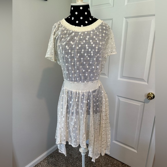 slim fit dress slacks Jane Swing Dress in Yellow & White Polka – Shopbluebelle main image 1